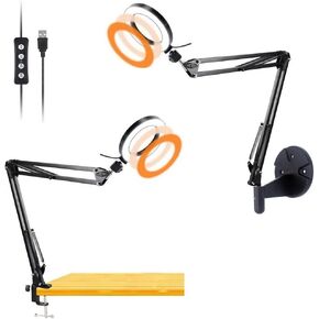 Stream Lighting kit, Desk Ring Light and Wall Ring Light,6'' USB Ring Light with Mount Stand for YouTube Task Craft Architect Drafting Repair - Acetaken in Saudi Arabia