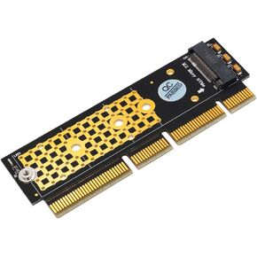 M.2 NVMe SSD NGFF إلى PCIE 3.0 X16 /X4 محول M بطاقة واجهة رئيسية تدعم PCI Express 3.0 x4 2230-2280 حجم m.2 سرعة كاملة (ذهبي أسود) in Kuwait