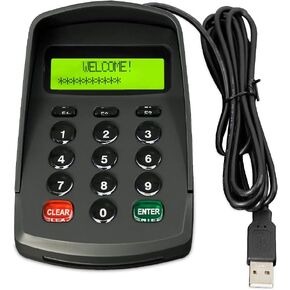 USB 15 Keys Keypad Numeric Keyboard Numpad/Digital Keyboard/Pin Pad with LCD Plug and Play Support Bank POS Terminal Input Password Numpad Keypad (YD541-Ciphertext)