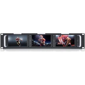 FEELWORLD T51 Triple 5 inch 2 RU Rackmount Monitor 800×480 Broadcast LCD Monitor with 3G-SDI HDMI AV input and output