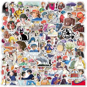 100 PCS Cute Anime Stickers, Kawaii Studio Stickers Waterproof Vinyl Stickers for Laptop Guitar Water Bottle Luggage Bike Fashion Decals for Kids Teen Girls Adults