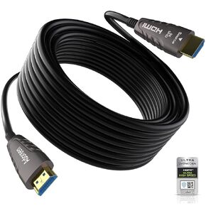 8K Fiber Optic HDMI 2.1 Cable 35 Feet-10 Meter（Certified） Active Optical HDMI Cord for 8K@60Hz 4K@120Hz 2K@240Hz Dynamic HDR eARC HDCP2.2&2.3 4:4:4 3D,Compatible PS5/PS4,Ultra HD TV