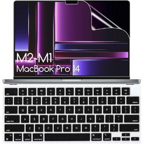 KEANBOLL 2 Pack Anti Glare Screen Protector & KeyBoard Cover for MacBook Air 13.6 Inch M3 M2 Chip, (Model: A3113 A2681),Anti Glare,Anti Fingerprint Filter