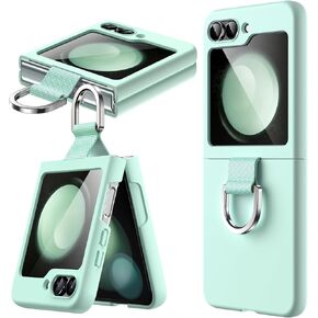 JETech Case for Samsung Galaxy Z Flip 5 2023 with Ring, Hard PC Slim Shockproof Anti-Scratch Protective Phone Cover (Black) in Kuwait