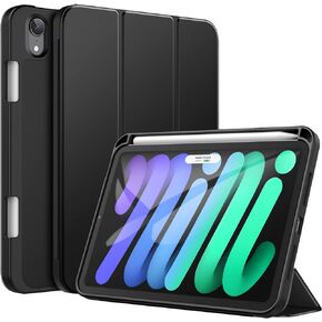 JETech Case for iPad Mini 6 (8.3-Inch 2021 Model) with Pencil Holder, Support 2nd Pencil Charging, Slim Tablet Cover with Soft TPU Back, Auto Wake/Sleep (Black) in Kuwait