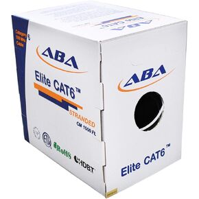 Elite Cat6 24AWG Stranded - CM, 1000ft, Unshielded, More Flexible, Bare Copper, 550MHz, ETL Listed & UL Listed, Bulk Ethernet Cable, Easy Pull Box, Red | Create Custom Patch Cables in Saudi Arabia