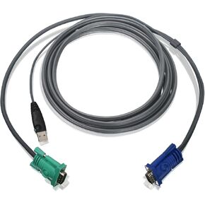 IOGEAR USB KVM Cable, 10 Feet, G2L5203U, Dark Gray in Kuwait