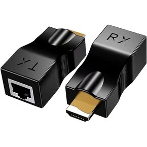 غوغوزد موسع HDMI فوق كيبل كات 5e/6/7/8، مضخم اشارة شبكة HDMI الى RJ45 حتى 30 متر/96 قدم 1080P 4k لتلفزيون HD والكمبيوتر الشخصي وسيت بوكس ودي في دي وبلاي ستيشن 4 واس تي بي وجهاز العرض in Kuwait