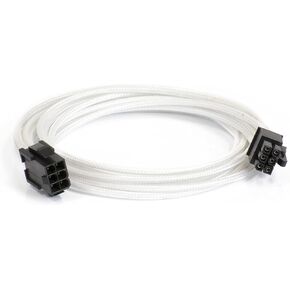 Phanteks 8 إلى 8 (6+2) كابل تمديد VGA Premium بأكمام 19.68 بوصة، أبيض (PH-CB8V_WT) in Kuwait