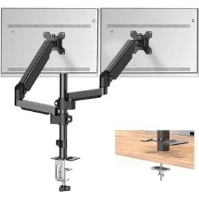 Dual Monitor Stand Arm, Adjustable Gas Spring Cumputer Gaming Desk Stand/Office Organization for 13-32 inch Holds 4.4-20lbs with Wide Range of Motion for Home Office in Saudi Arabia