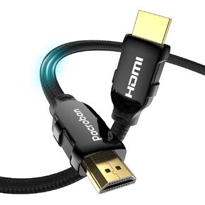 Pacroban 8K Certified HDMI 2.1 Braided Cable (10ft) CL3 Rated Supports 48Gbps Ultra High Speed, 10K 8K 5K 4K at 120Hz, 60Hz Dynamic HDR, Dolby Vision, Dolby Atmos