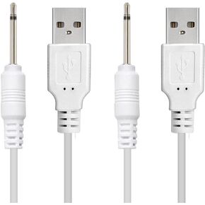 او جو ديل كيبل شحن USB الى تيار مستمر بديل | سلك شاحن USB - 2.5 ملم - بديل اصلي (عبوتان ابيض) in Kuwait