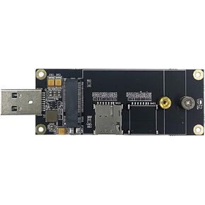 EXVIST 4G LTE Industrial M.2(NGFF) to USB3.0 Adapter W/Nano SIM Card Slot Work with 4G LTE Module Like Quectel EM05 EM06 etc. Applicable for M2M & IoT Applications Like Raspberry Pi Industrial Router