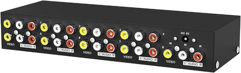 MT-VIKI 4 Way 3 RCA Splitter لتوزيع صوت الفيديو المركب (1 في 4 خارج) in Kuwait