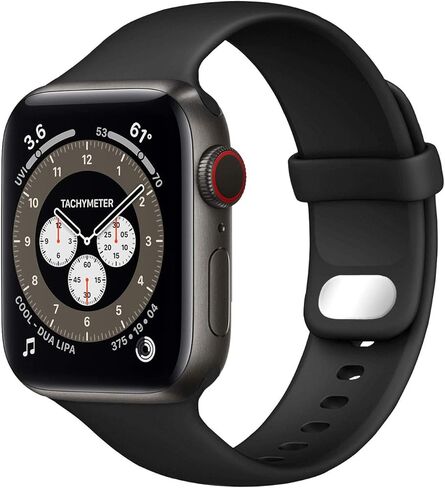 سوار NUKELOLO الرياضي متوافق مع أساور ساعة Apple 38 مم 41 مم 40 مم 45 مم 44 مم 42 مم، حزام بديل من السيليكون الناعم متوافق مع iWatch Series SE 7 6 5 4 3 2 1 النساء والرجال in Saudi Arabia