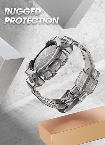 SUPCASE for Samsung Galaxy Watch 3 Case 45mm (2020) with Strap Band | Scratch-resistant Rugged Protective Cover with Adjustable Strap, Compatible with Wireless Chargers, Unicorn Beetle Pro in Kuwait