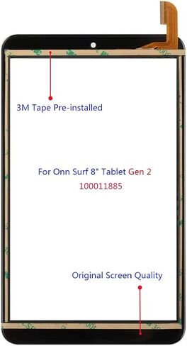 شاشة بديلة لجهاز تابلت اون سيرف 8 انش الجيل الثاني 100011885 2APUQW829 شاشة تعمل باللمس زجاج امامي in Kuwait