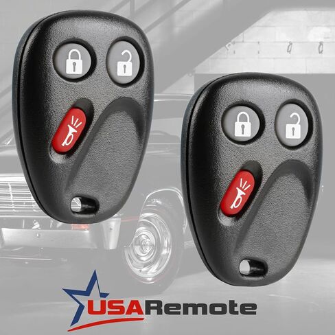 Car Key Fob Keyless Entry Remote with Ignition Key fits Chevy Trailblazer/Buick Rainier/GMC Envoy/Isuzu Ascender/Oldsmobile Bravada/Saab 9-7x (15008008), Set of 2 in Kuwait