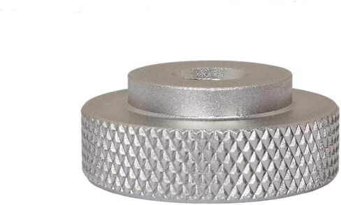 2 Pack 25mm Large Knurled Edge 1/4"-20 Female Thumb Wheel Lock Nut Adapter (Black) in Kuwait