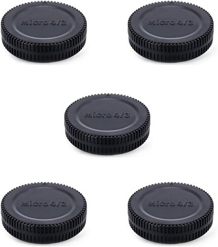 JJC Body & Rear Lens Cap Cover for Olympus Micro 4/3 Mount Cameras, 5-Pack | for Olympus E-M10 Mark IV III E-M5 Mark III II E-M1 Mark III II E-PL9, E-PL8 E-PL7 E-P5 Pen-F Lumix DC-GH5 DC-GH5s DC-G95 in Saudi Arabia