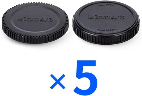 JJC Body & Rear Lens Cap Cover for Olympus Micro 4/3 Mount Cameras, 5-Pack | for Olympus E-M10 Mark IV III E-M5 Mark III II E-M1 Mark III II E-PL9, E-PL8 E-PL7 E-P5 Pen-F Lumix DC-GH5 DC-GH5s DC-G95 in Saudi Arabia