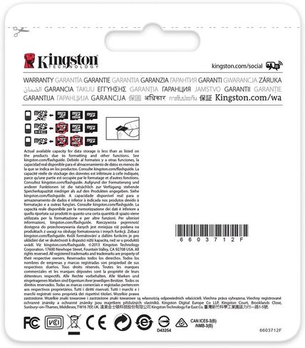 Kingston Digital 128GB microSDXC Class 10 UHS-I 45MB/s Read Card with SD Adapter (SDC10G2/128GB) in Kuwait