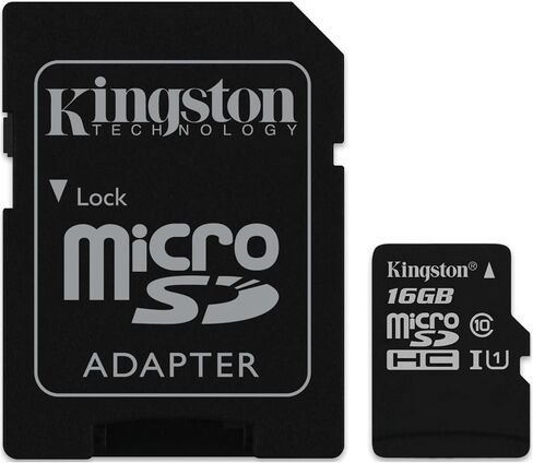 Kingston Digital 16GB microSDHC Class 10 UHS-I 45MB/s Read Card with SD Adapter (SDC10G2/16GB) in Kuwait