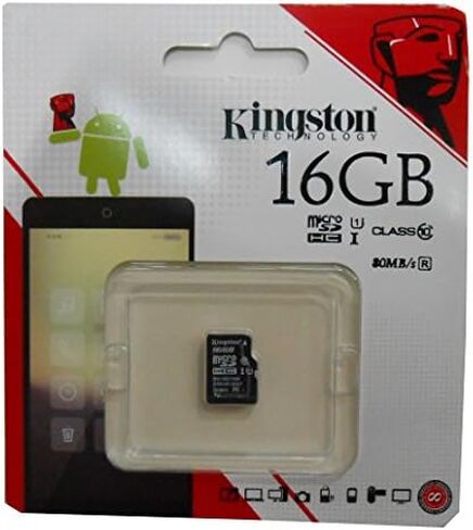 Kingston Digital 16GB microSDHC Class 10 UHS-I 45MB/s Read Card with SD Adapter (SDC10G2/16GB) in Kuwait