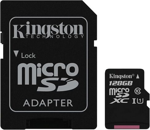 Kingston Digital 128GB microSDXC Class 10 UHS-I 45MB/s Read Card with SD Adapter (SDC10G2/128GB) in Kuwait