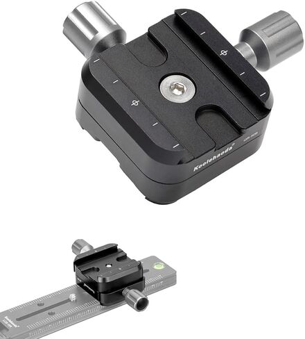 Koolehaoda 240mm Quick Release Plate Arca Swiss Compatible | Dual Dovetail Nodal Rail Bracket Mount with 90° Adjustable QR Clamp for DSLR Camera Tripod Macro Photography in Saudi Arabia
