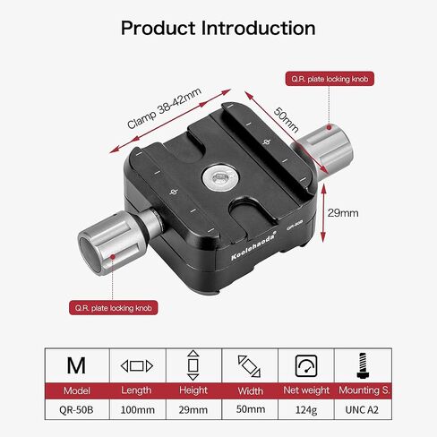 Koolehaoda 240mm Quick Release Plate Arca Swiss Compatible | Dual Dovetail Nodal Rail Bracket Mount with 90° Adjustable QR Clamp for DSLR Camera Tripod Macro Photography in Saudi Arabia
