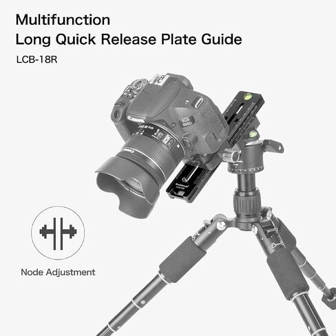 Koolehaoda 180mm Rail Nodal Slide Metal Quick Release Clamp,Dual Dovetail Camera Bracket Mount with Double-Sided Clamp can be Rotated 90°, for Camera with Arca Swiss Compatible(LCB-18R) in Saudi Arabia