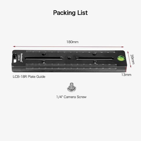Koolehaoda 180mm Rail Nodal Slide Metal Quick Release Clamp,Dual Dovetail Camera Bracket Mount with Double-Sided Clamp can be Rotated 90°, for Camera with Arca Swiss Compatible(LCB-18R) in Saudi Arabia