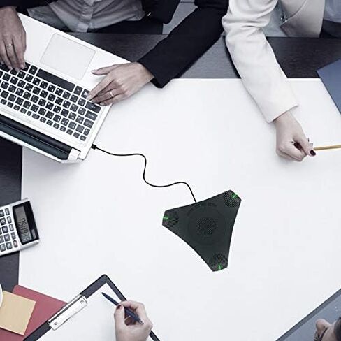 ميكروفون متعدد الاتجاهات USB متعدد الاتجاهات للمؤتمرات والاعمال من 8 الى 10 اشخاص، ميكروفون متعدد الاتجاهات 360 درجة ذكي لتقليل الضوضاء لاجتماعات الفيديو (رمادي) in Kuwait