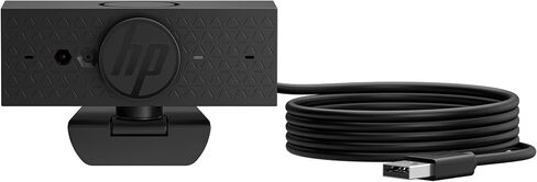 HP 620 FHD Webcam - 1080p 30 FPS - Focus & Color, Backlight Correction - Dual Noise-Reducing Mics - Adjustable Swivel/Tilt - Windows Hello, Zoom Certified, & Privacy Cover (6Y7L2AA#ABL) in Saudi Arabia