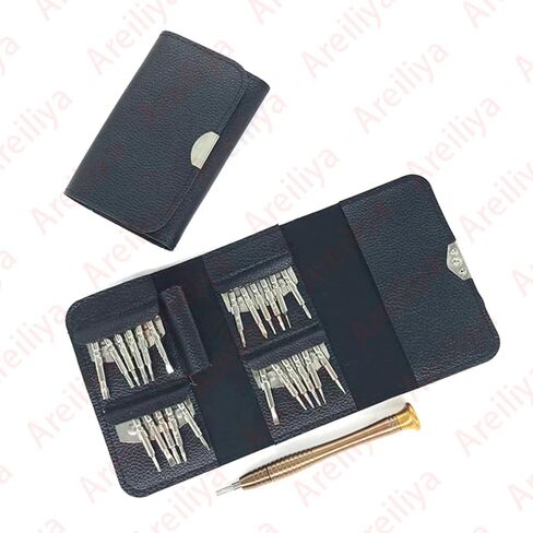 مجموعة مفك براغي دقيقة 25 في 1 من Areiliya، مجموعة أدوات إصلاح صغيرة مغناطيسية احترافية للهاتف والكمبيوتر والساعة والكمبيوتر المحمول وماك بوك ووحدة التحكم في الألعاب والنظارات والإلكترونيات in Kuwait