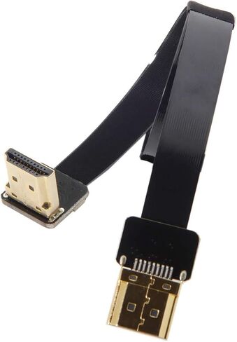 cablecc CYFPV FPV HDMI Male to Up Angled 90D HDMI Male HDTV FPC Flat Cable for FPV HDTV Multicopter Aerial Photography (20cm) in Kuwait