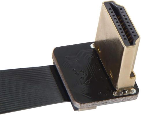 cablecc CYFPV FPV HDMI Male to Up Angled 90D HDMI Male HDTV FPC Flat Cable for FPV HDTV Multicopter Aerial Photography (20cm) in Kuwait
