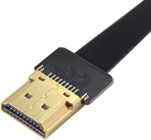 cablecc CYFPV FPV HDMI Male to Up Angled 90D HDMI Male HDTV FPC Flat Cable for FPV HDTV Multicopter Aerial Photography (20cm) in Kuwait