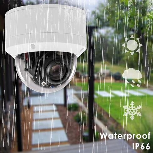 كاميرا IP Security 5.0MP H.265 POE PTZ، تكبير بصري 5X متوافق مع Hikvision، كاميرا شبكة داخلية/خارجية مع صوت، مقلاة 355 درجة إمالة 90 درجة، مقاومة للماء IP66 98ft رؤية ليلية، كشف الحركة in Kuwait