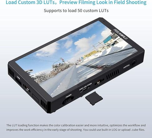 FEELWORLD CUT6 6 Inch Recording Camera Field Monitor DSLR USB2.0 Recorder, with HDR 3D LUT 1920x1080 Pixels Touch Screen Waveform HDR HDMI Loop Out Camera Monitor in Saudi Arabia
