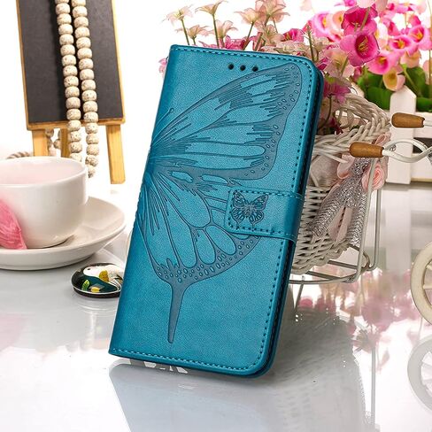 Case for iPhone 11 Wallet,Card Holder [Kickstand][Wrist Strap] Butterfly Floral Embossed for Women PU Leather Flip Protective Cover for iPhone 11 Cases 2021 (Black) in Kuwait