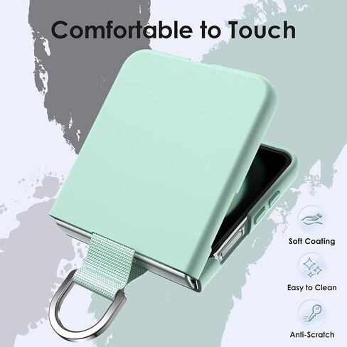 JETech Case for Samsung Galaxy Z Flip 5 2023 with Ring, Hard PC Slim Shockproof Anti-Scratch Protective Phone Cover (Black) in Kuwait