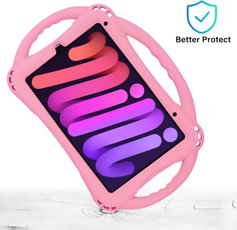 TopEsct Kids Case for iPad Mini 6th Generation Case Heavy Duty Shockproof Cover Childproof Protective Kids Cover with Three Handle Stand for 8.3 inch iPad Mini 6 (Rainbow) in Kuwait