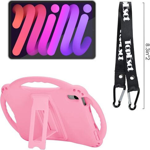 TopEsct Kids Case for iPad Mini 6th Generation Case Heavy Duty Shockproof Cover Childproof Protective Kids Cover with Three Handle Stand for 8.3 inch iPad Mini 6 (Rainbow) in Kuwait