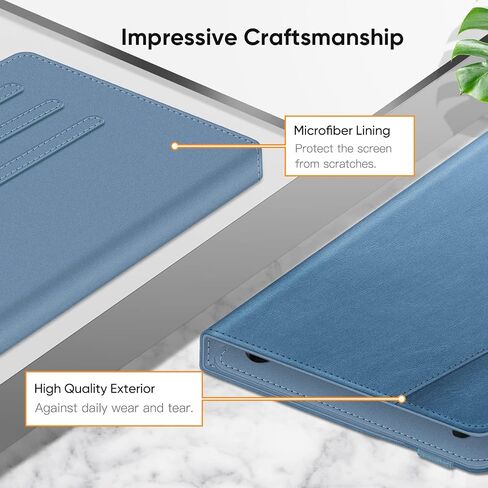 Fintie Universal Case for 9-11 inch Tablet - Multiple Angle Viewing Cover | Pocket & Pencil Holder, PU Leather, for Urao C107 / ECOPAD / Coopers CP10 and More 9" 10" 11" Tablets, Glitter Blue in Kuwait