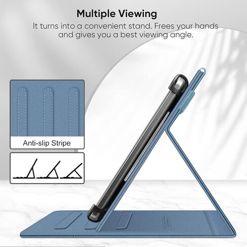 Fintie Universal Case for 9-11 inch Tablet - Multiple Angle Viewing Cover | Pocket & Pencil Holder, PU Leather, for Urao C107 / ECOPAD / Coopers CP10 and More 9" 10" 11" Tablets, Glitter Blue in Kuwait