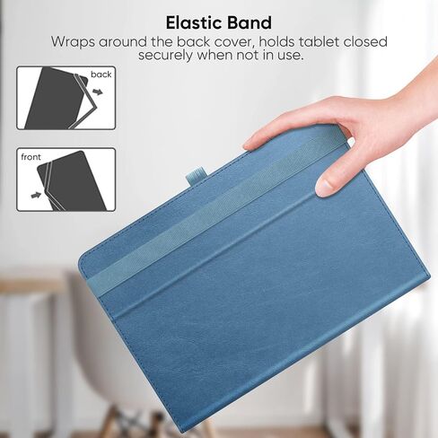 Fintie Universal Case for 9-11 inch Tablet - Multiple Angle Viewing Cover | Pocket & Pencil Holder, PU Leather, for Urao C107 / ECOPAD / Coopers CP10 and More 9" 10" 11" Tablets, Glitter Blue in Kuwait