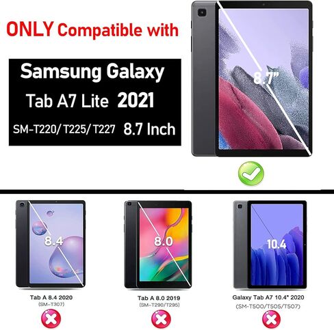 حافظة LTROP للأطفال لهاتف Samsung Galaxy Tab A7 Lite 8.7 بوصة 2021، حافظة Galaxy Tab A7 lite مع حزام، حافظة بمقبض خفيف الوزن مقاومة للصدمات لهاتف Samsung Galaxy Tab A7 Lite 2021(SM-T220/T225/T227)، أزرق in Kuwait