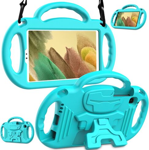 حافظة LTROP للأطفال لهاتف Samsung Galaxy Tab A7 Lite 8.7 بوصة 2021، حافظة Galaxy Tab A7 lite مع حزام، حافظة بمقبض خفيف الوزن مقاومة للصدمات لهاتف Samsung Galaxy Tab A7 Lite 2021(SM-T220/T225/T227)، أزرق in Kuwait